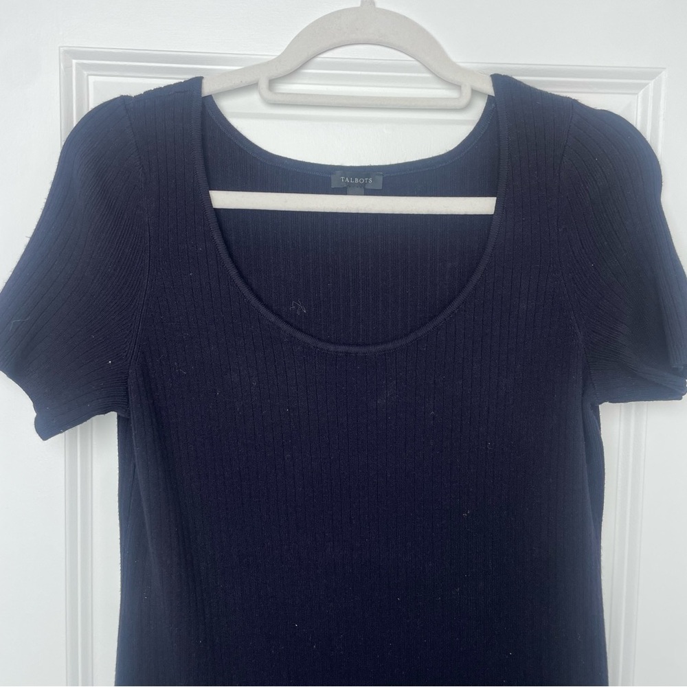 TALBOTS- RIBBED MIDI DRESS - Picture 6 of 7